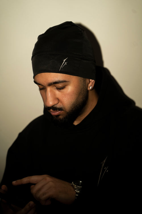 The Directive Skull Cap (Matte-Black Lycra Fabric)